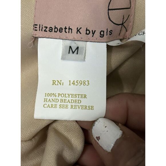 Elizabeth K Rose Gold Sequin Backless‎ Gown, Size M. Prom Formal - Picture 8 of 8